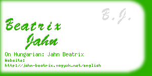 beatrix jahn business card